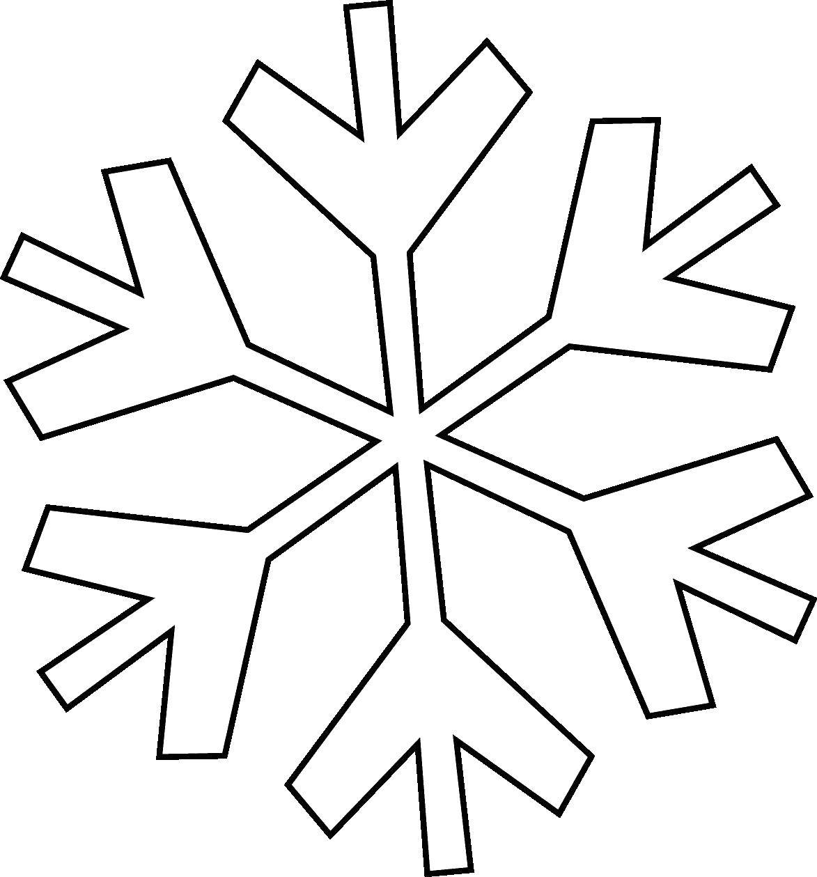 Название: Раскраска Снежинка. Категория: Контур снежинки. Теги: снежинка.