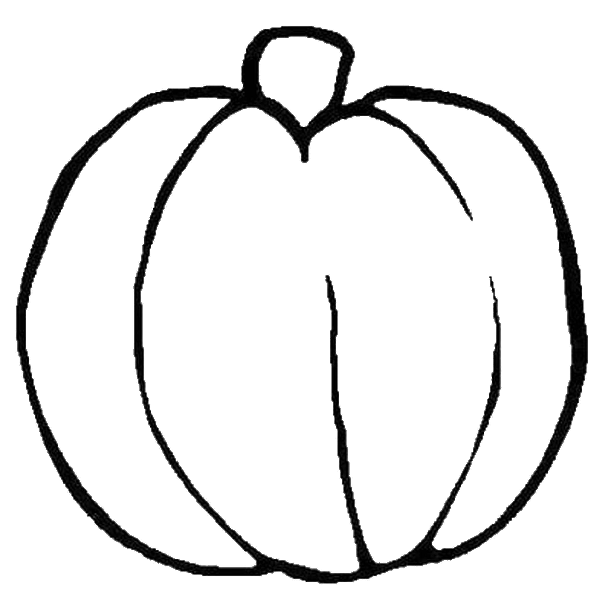 Название: Раскраска Контур тыквы для вырезания. Категория: Осень. Теги: тыква.
