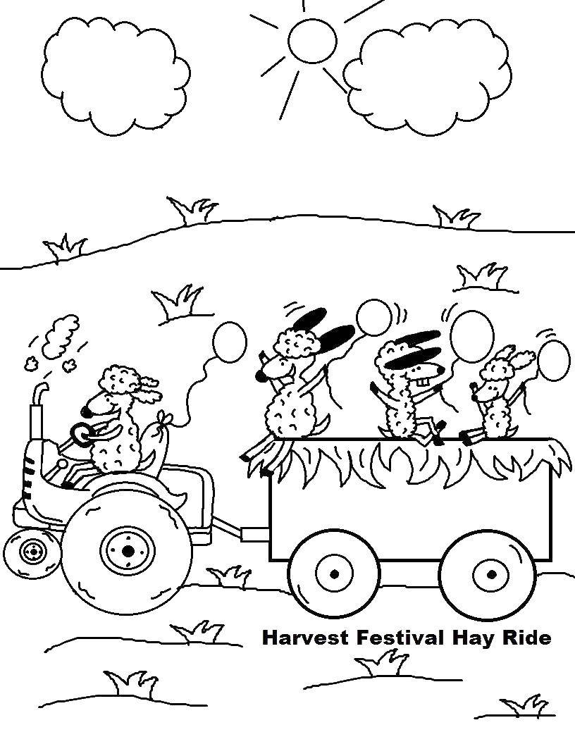 Название: Раскраска Сбор урожая фестиваль. Категория: Осень. Теги: урожай.