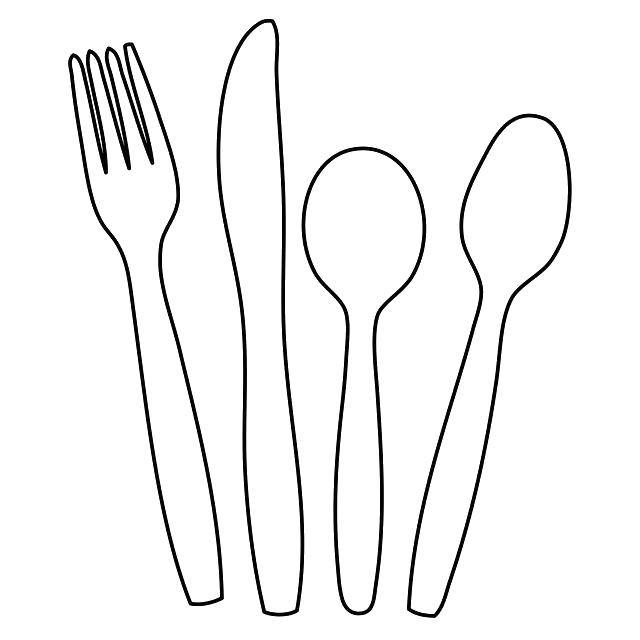 Coloring Cutlery. Category the objects. Tags:  Cutlery.