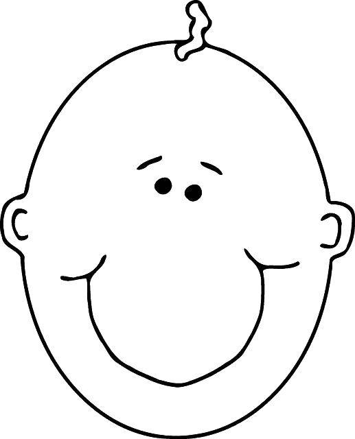 Coloring Waybe. Category Coloring pages for kids. Tags:  Baby , child, smile.