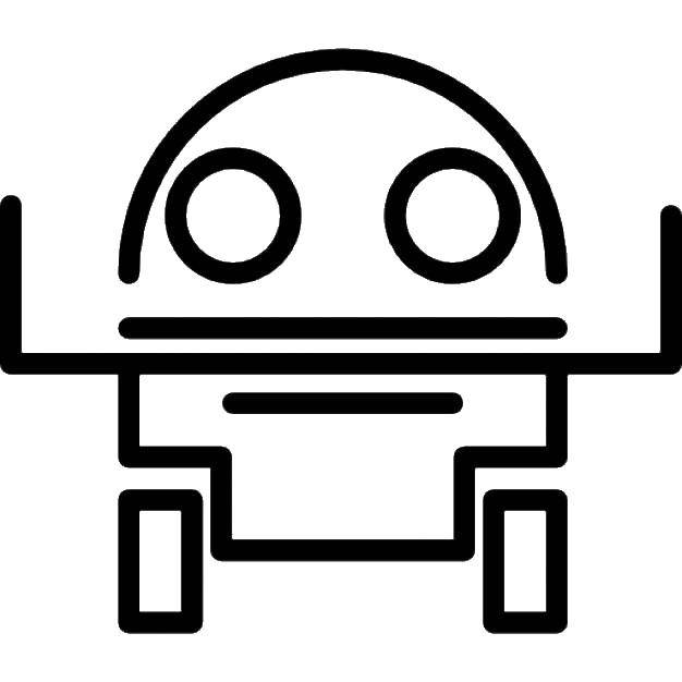 Название: Раскраска Контур робота. Категория: Контуры робота. Теги: Контур, робот.