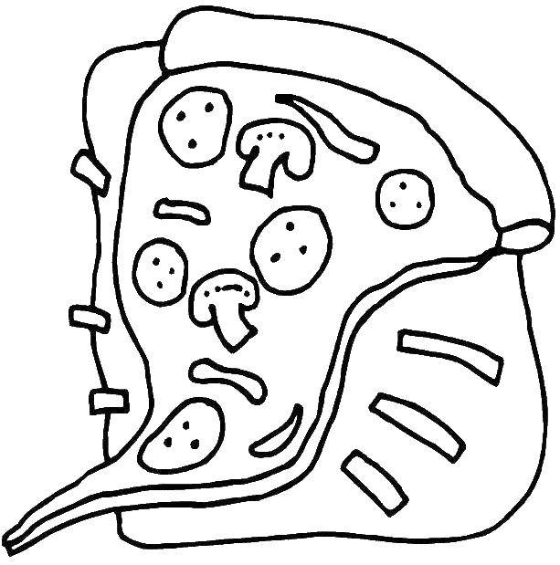 Название: Раскраска Пицца. Категория: еда. Теги: пицца.