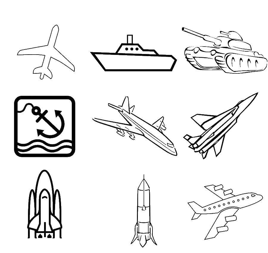 Coloring The plane. Category weapons. Tags:  plane.