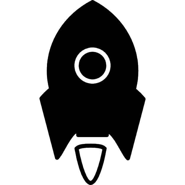 Название: Раскраска Контур ракеты. Категория: Космос. Теги: Контур.
