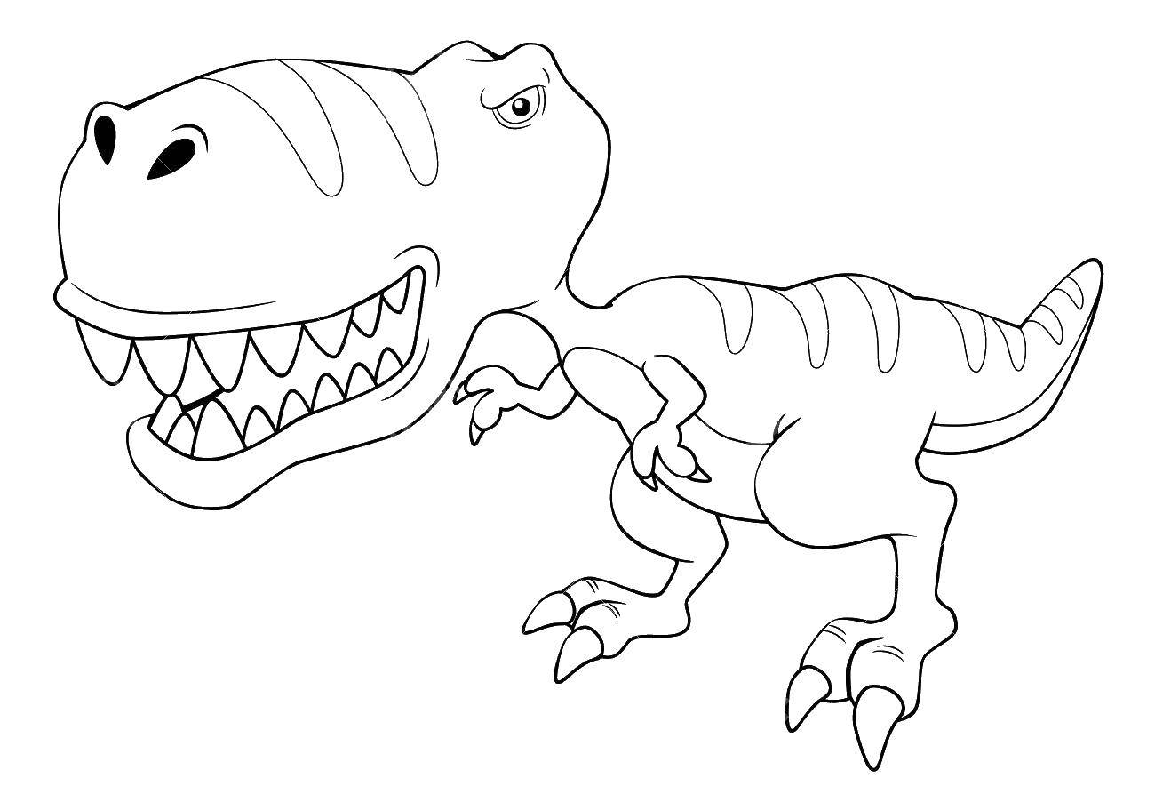 Coloring Dinosaur. Category The contours of the cartoons. Tags:  Dinosaur.