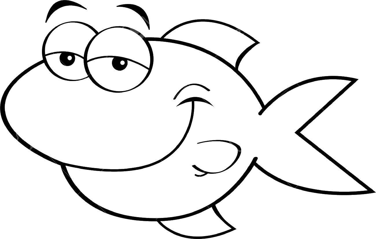 Название: Раскраска Рыба. Категория: Контуры из мультфильмов. Теги: рыба.