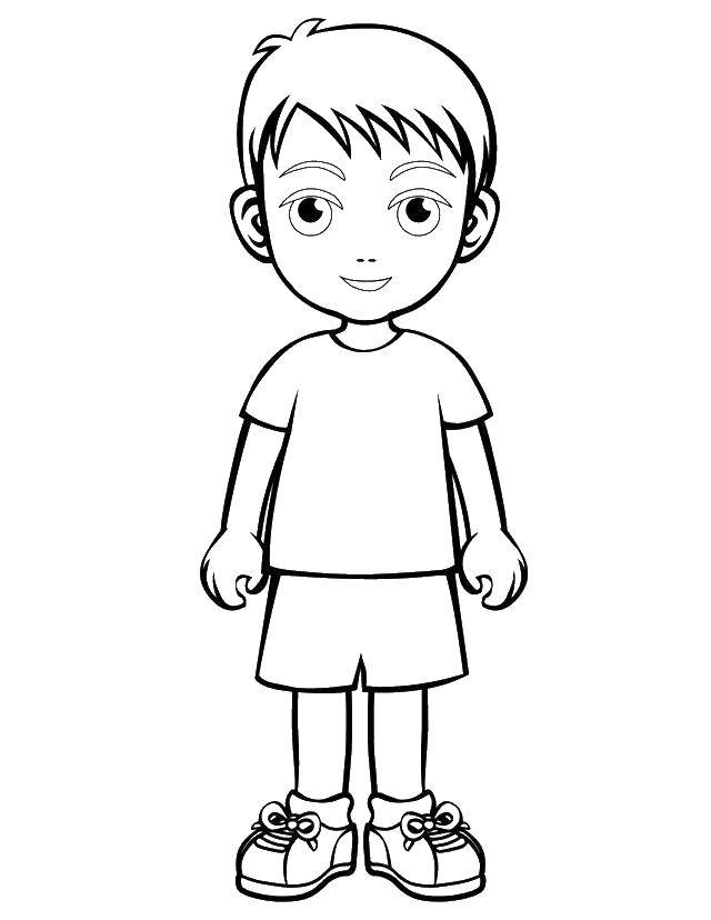 Coloring Boy shorts. Category people. Tags:  boy.