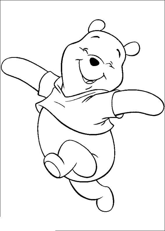 Coloring Happy Winnie the Pooh. Category cartoons. Tags:  Winnie.