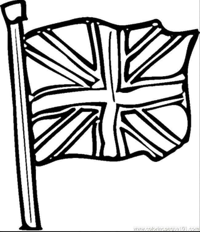 Название: Раскраска Флаг великобритании. Категория: Флаги. Теги: Флаг.