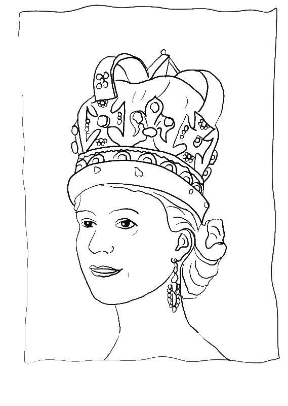 Coloring Queen elizavetta. Category England. Tags:  England.