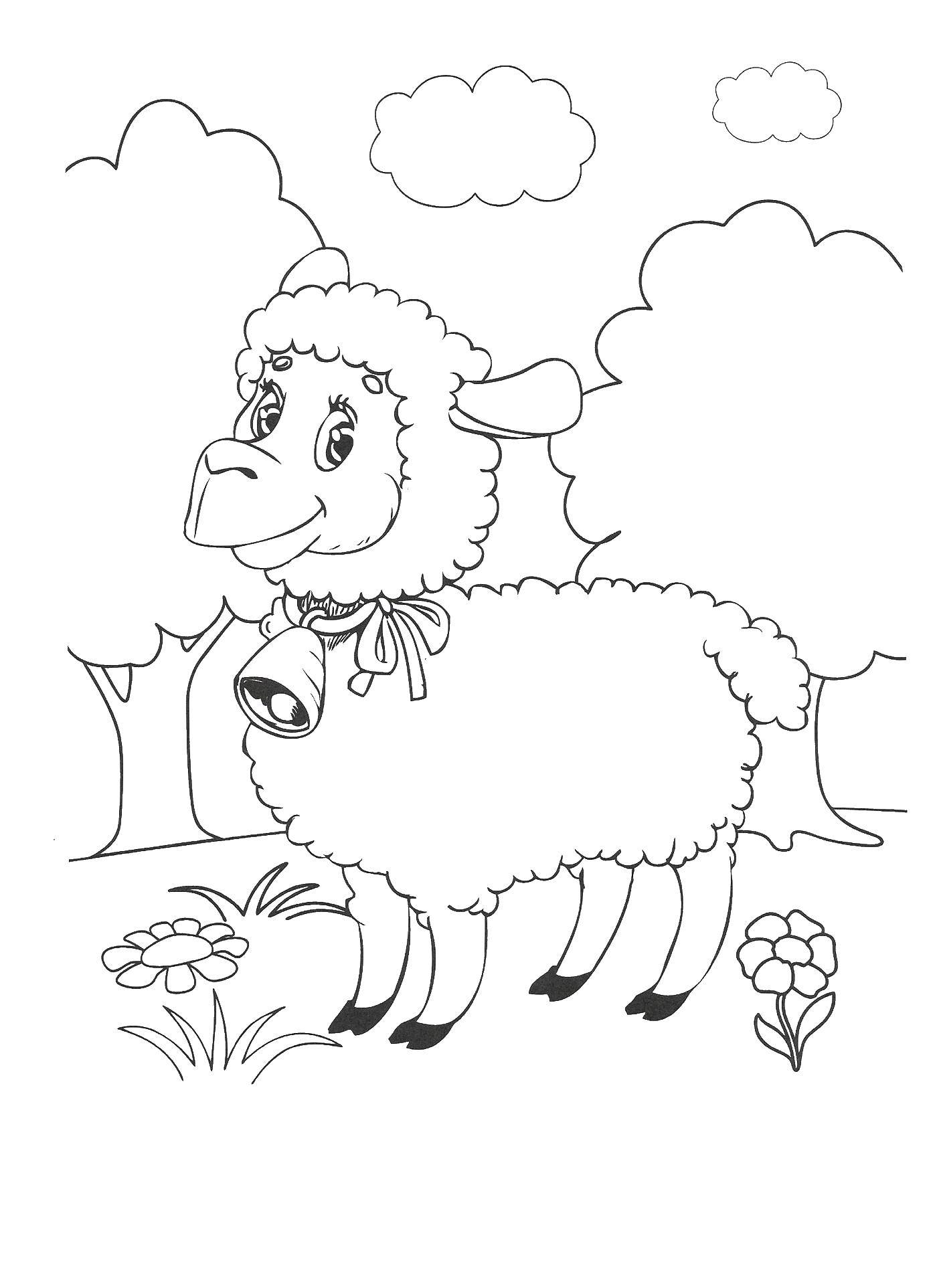 Coloring Lamb. Category Animals. Tags:  the lamb.