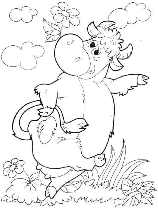 Coloring Cow buttermilk . Category coloring, buttermilk. Tags:  Cartoon character, Buttermilk .