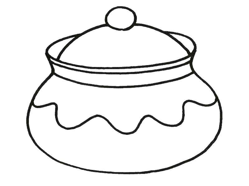 Coloring Sugar bowl. Category dishes. Tags:  sugar bowl.