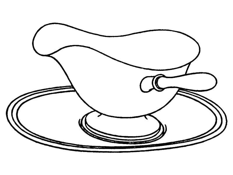 Coloring Gravy boat. Category dishes. Tags:  gravy boat.