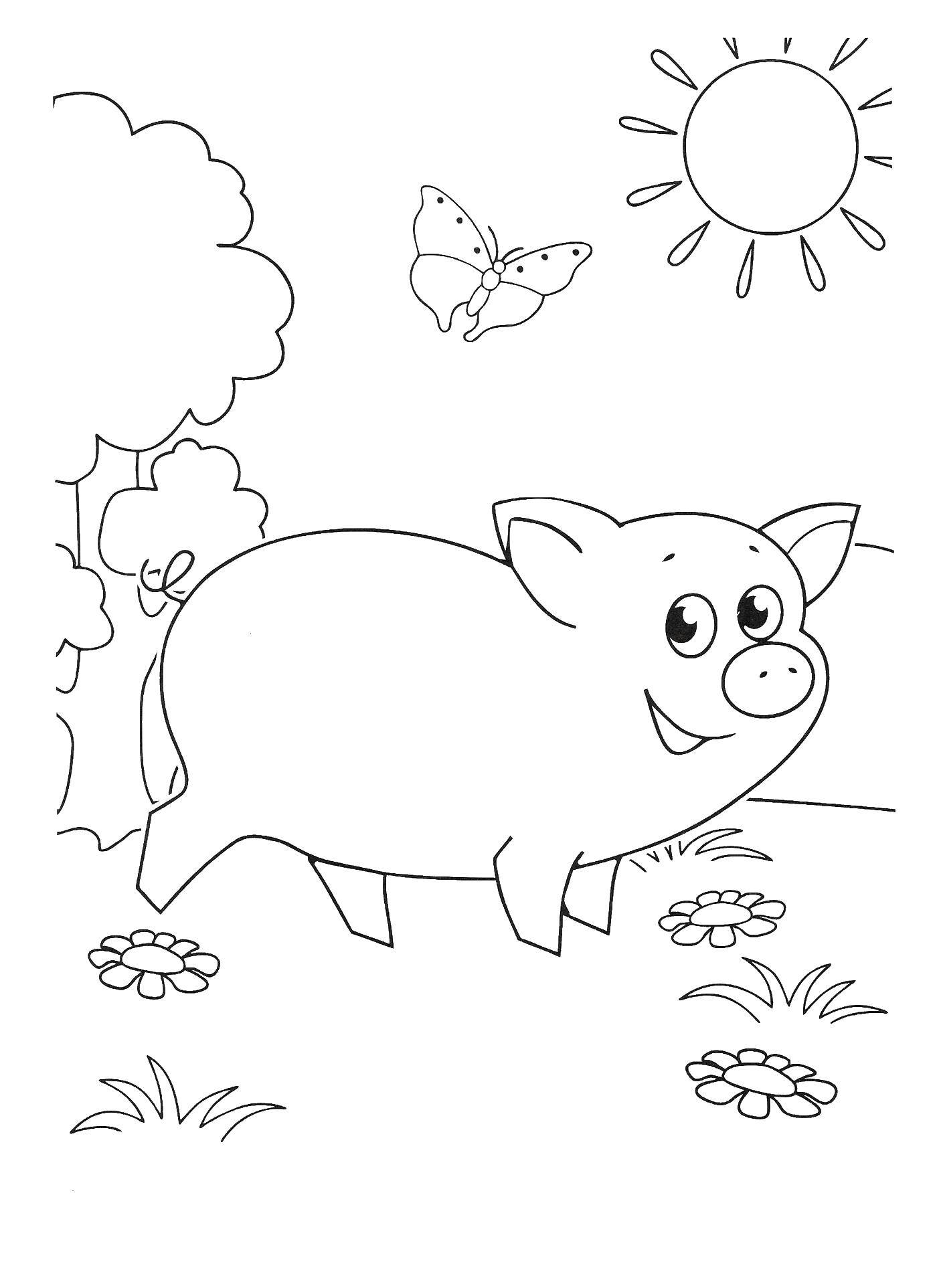 Название: Раскраска Свинка. Категория: раскраски простоквашино. Теги: Свинка.