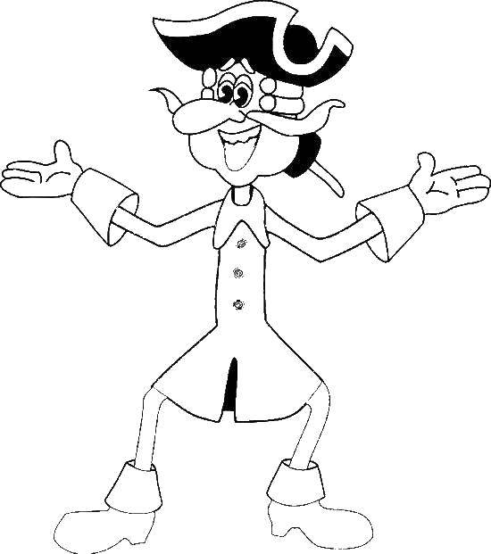Coloring Baron Munchausen. Category Cartoon character. Tags:  Cartoon character.