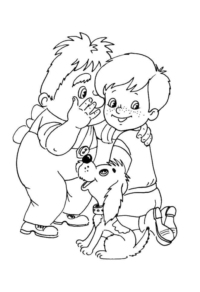Название: Раскраска Карлсон, малыш и его щенок. Категория: раскраски карлсон. Теги: Персонаж из мультфильма, Малыш и Карлсон .