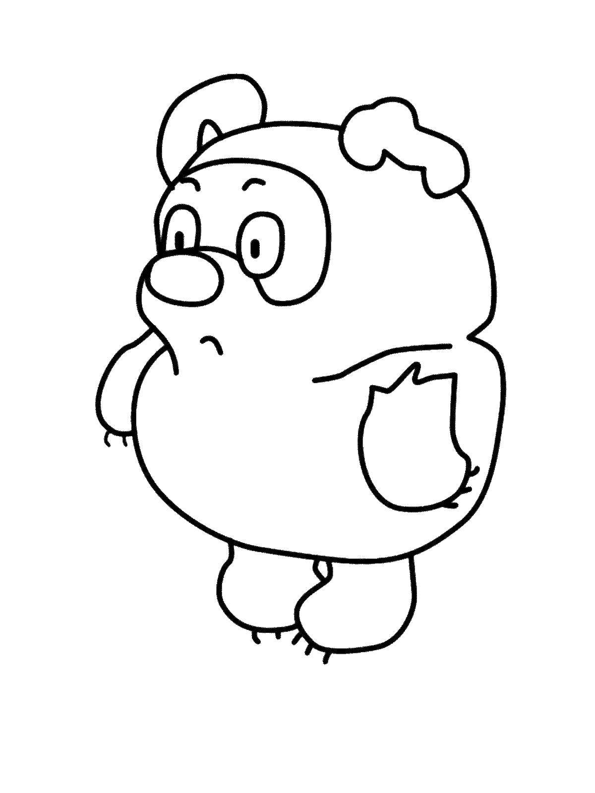 Coloring Winnie the Pooh. Category Cartoon character. Tags:  Cartoon character, Winnie the Pooh.