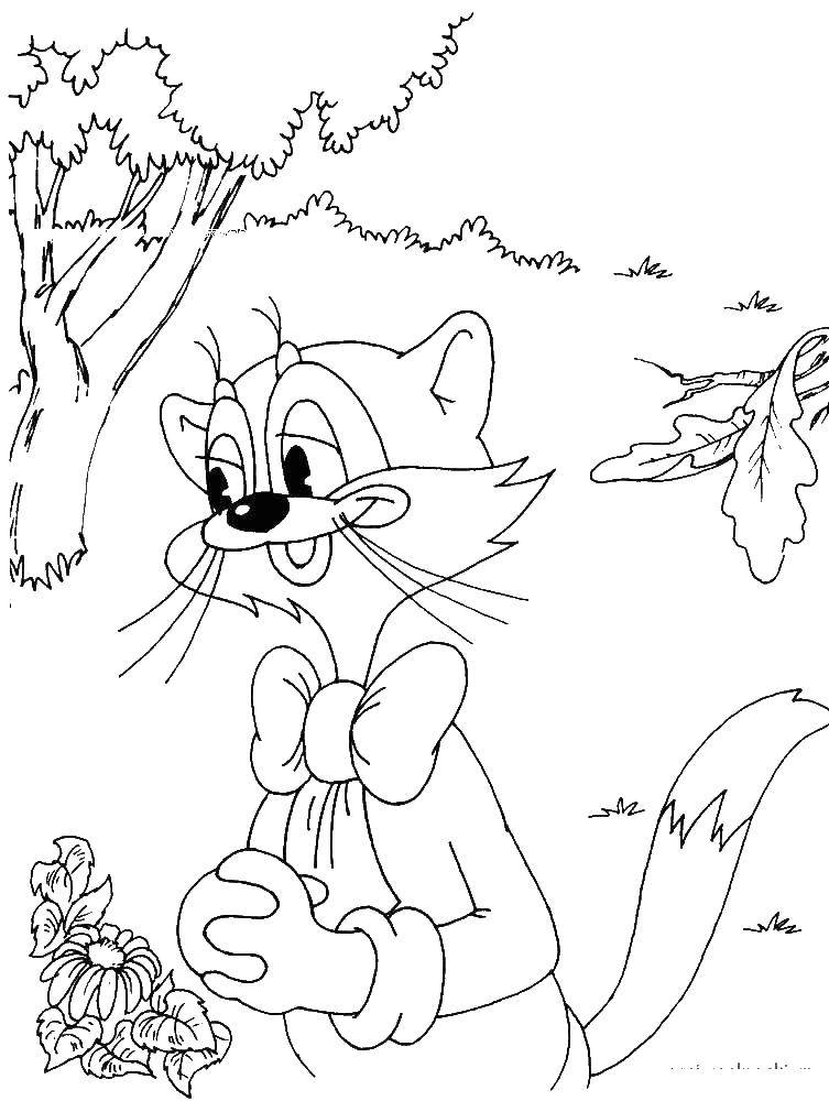 Coloring Leopold the cat. Category coloring cat Leopold. Tags:  The cat, Leopold.