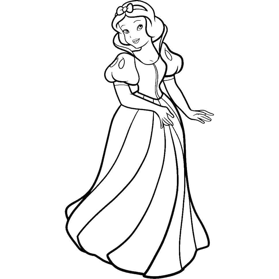Coloring Snow white. Category Fairy tales. Tags:  Snow white.