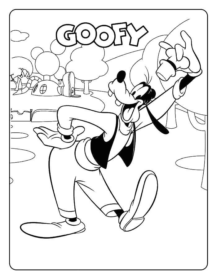 Coloring Goofy. Category cartoons. Tags:  Goofy.
