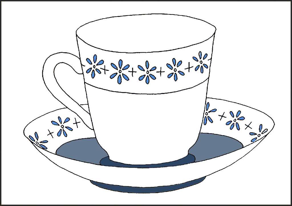 Coloring Mug Cup. Category dishes. Tags:  mug, plate.