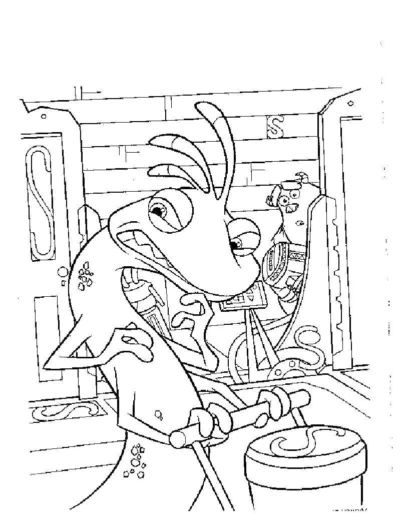 Monsters Inc Coloring Pages Randall : Randall Boggs Tries To Catch Mike