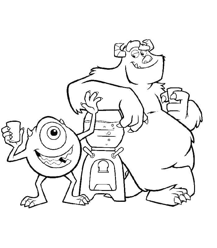 Coloring Sally and Mikey. Category coloring monsters Inc. Tags:  monsters, Inc..