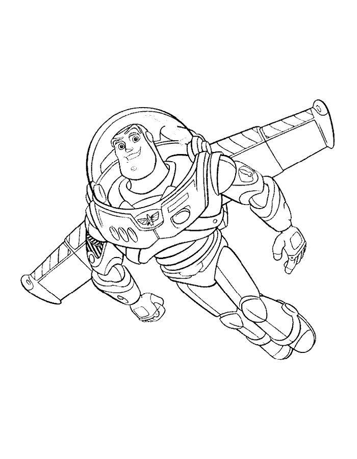 Coloring Buzz Lightyear. Category toy story. Tags:  Cartoon character, toy Story.
