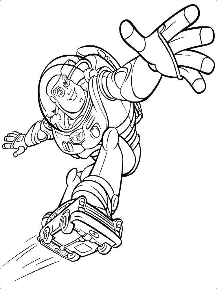 Coloring Buzz Lightyear. Category toy story. Tags:  Cartoon character, toy Story.