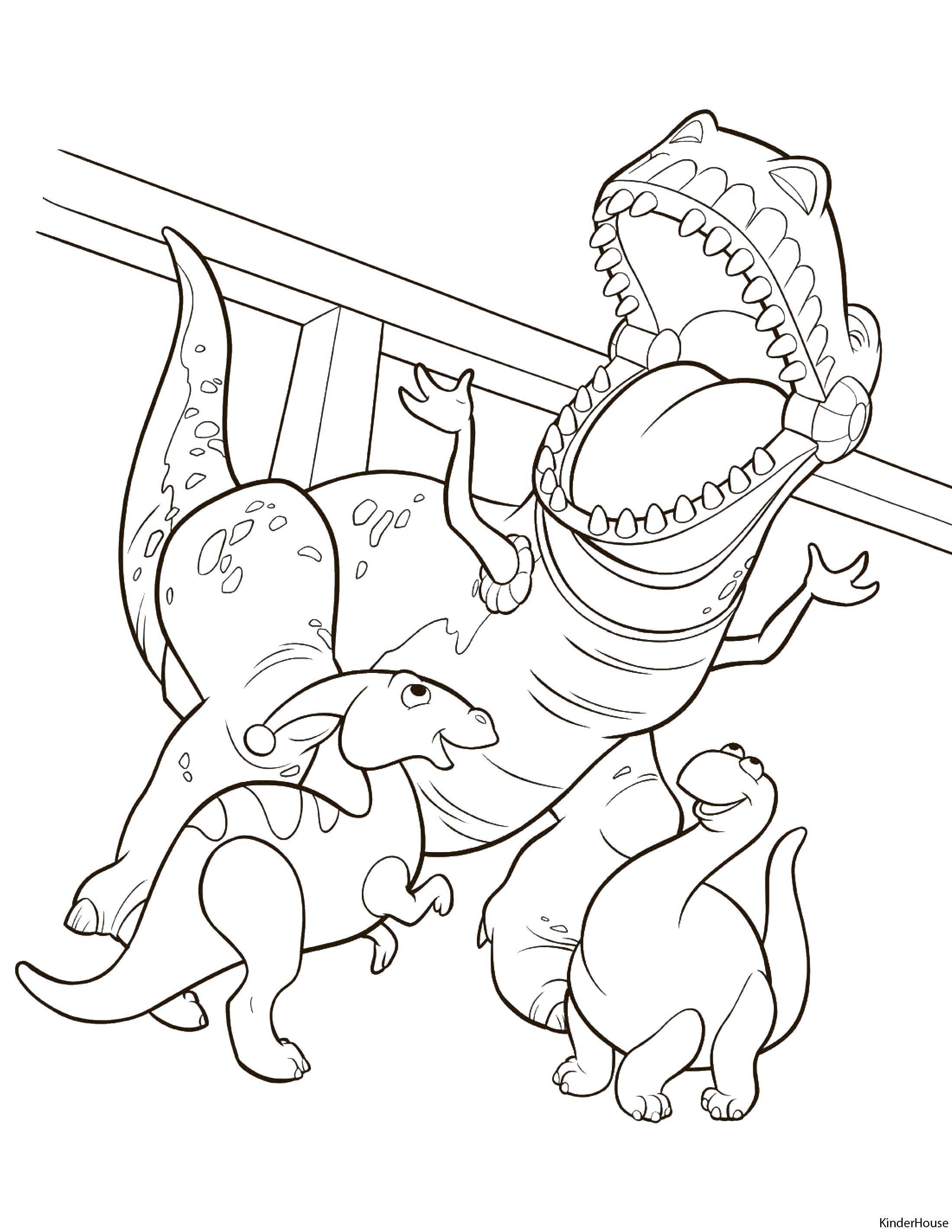 Coloring Dinosaur Rex. Category toy story. Tags:  dinosaur Rex toy story.