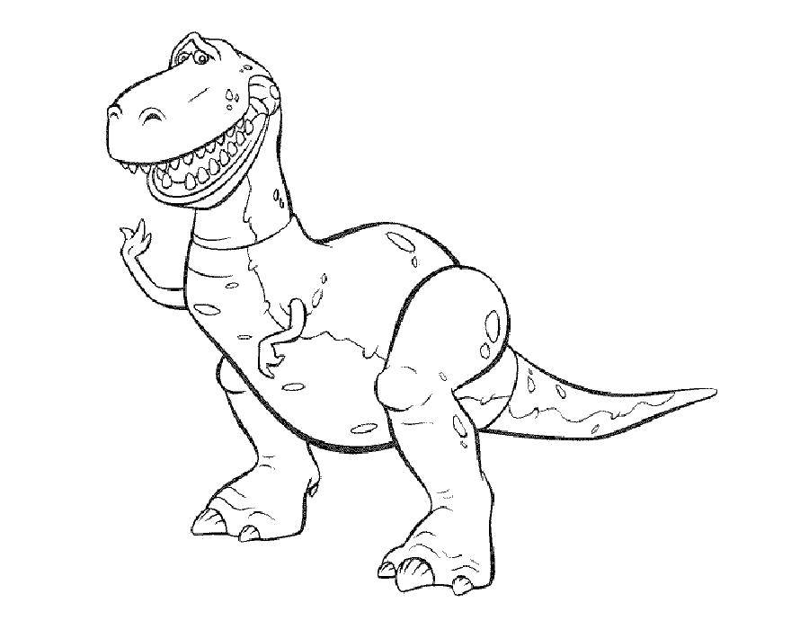 Coloring Dinosaur. Category toy story. Tags:  Cartoon character, toy Story.