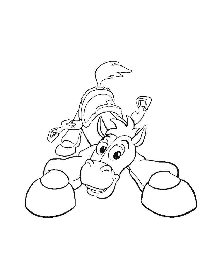 Coloring Horse from toy story . Category toy story. Tags:  Cartoon character, toy Story.