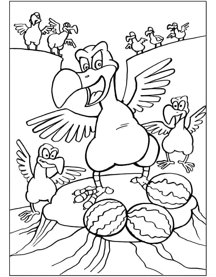 Coloring Birds. Category ice age. Tags:  Glacial period, cartoon.