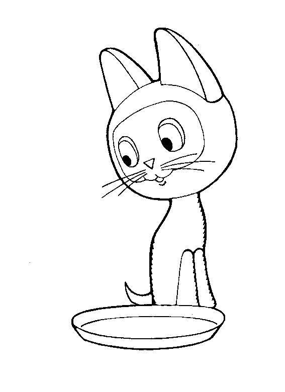 Название: Раскраска Котёнок по имени гав . Категория: котенок гав. Теги: Персонаж из мультфильма, котенок по имени Гав .