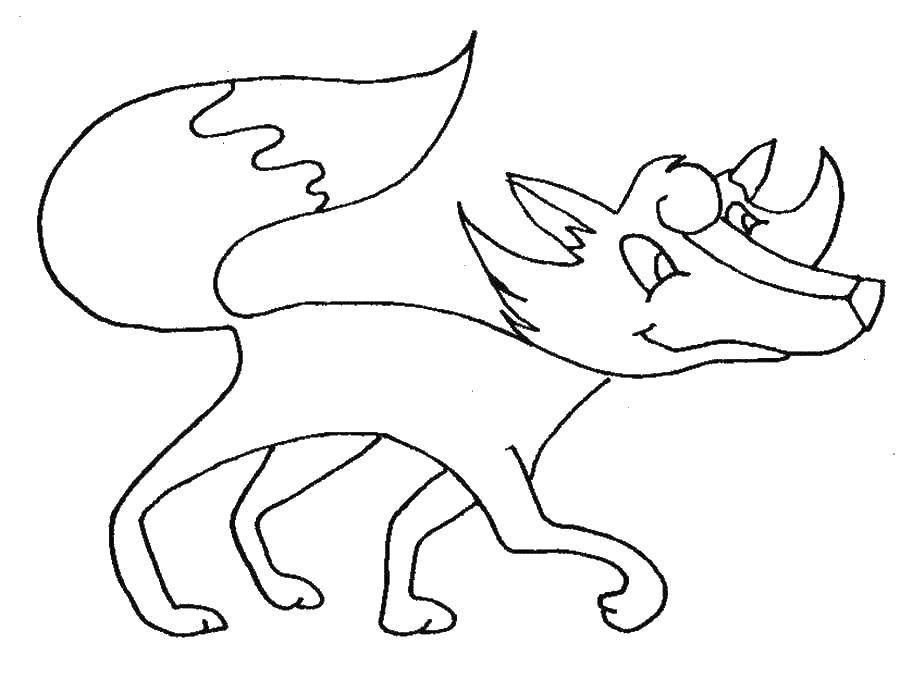 Coloring Fox. Category Animals. Tags:  Fox.