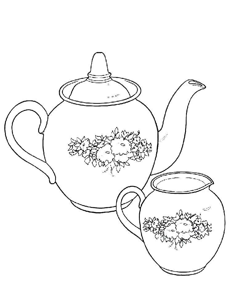 Coloring Kettle.. Category dishes. Tags:  kettle.