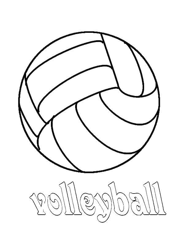 Название: Раскраска Волейбольный мяч. Категория: спорт. Теги: мяч.