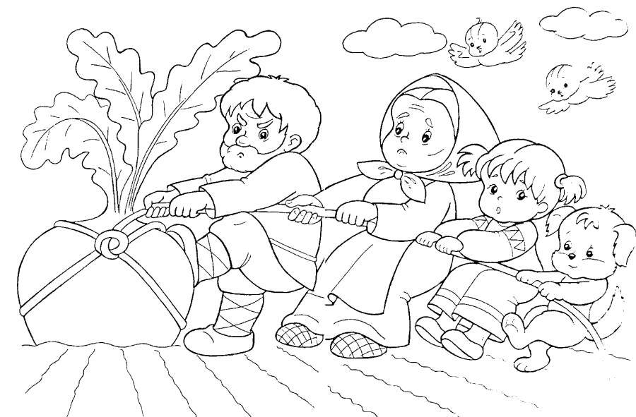 Coloring Pull the turnip!. Category turnip. Tags:  Tales, The Turnip .