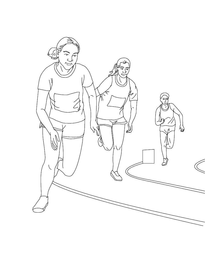 Coloring Runners. Category sports. Tags:  running .