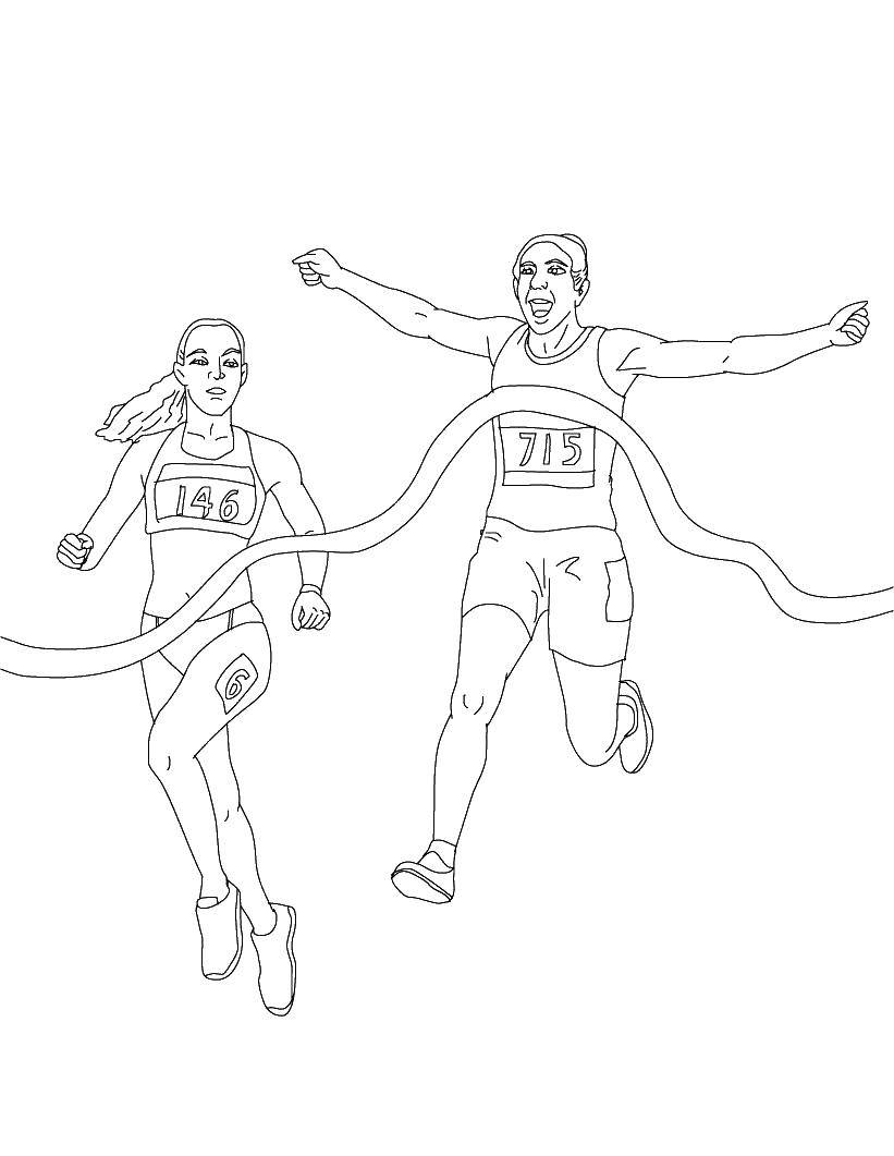 Coloring Finish. Category sports. Tags:  the finish line.
