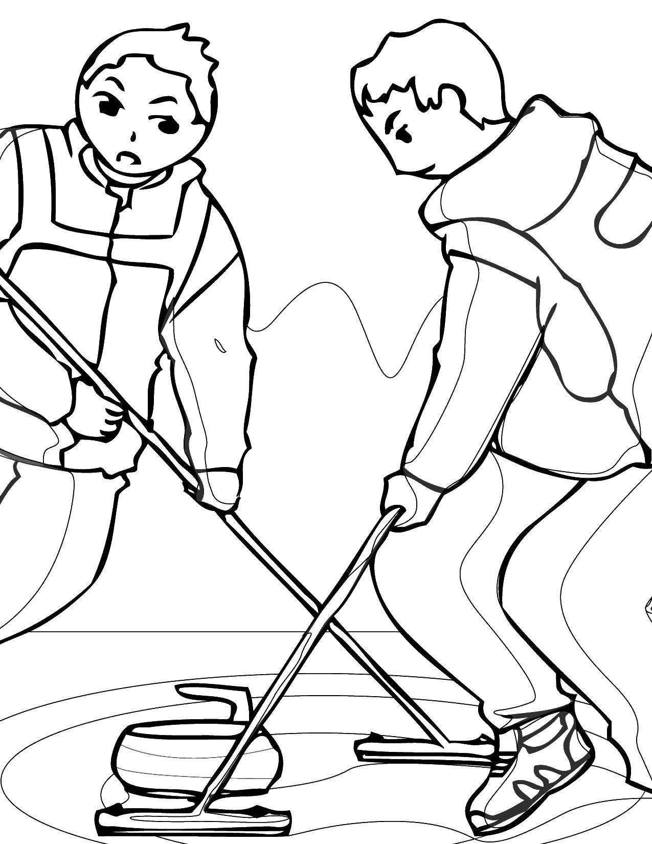 Coloring Curling. Category sports. Tags:  Curling.