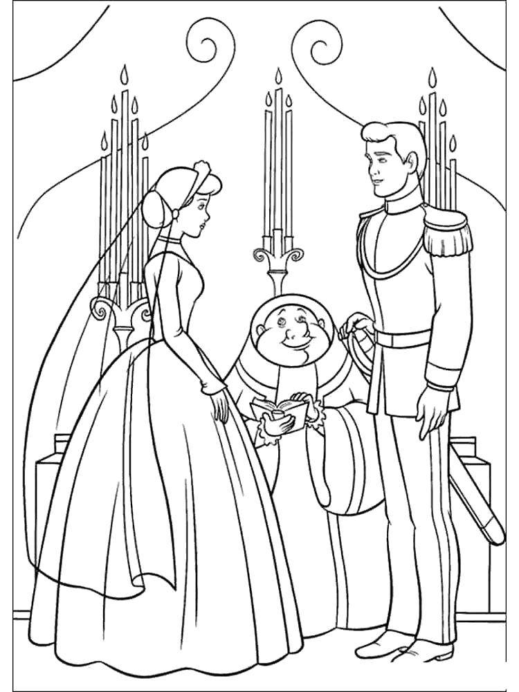 Coloring The wedding of Cinderella and Pringle. Category Cinderella. Tags:  Disney, Cinderella.