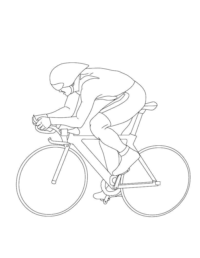 Coloring Velosipedist. Category sports. Tags:  the bike.