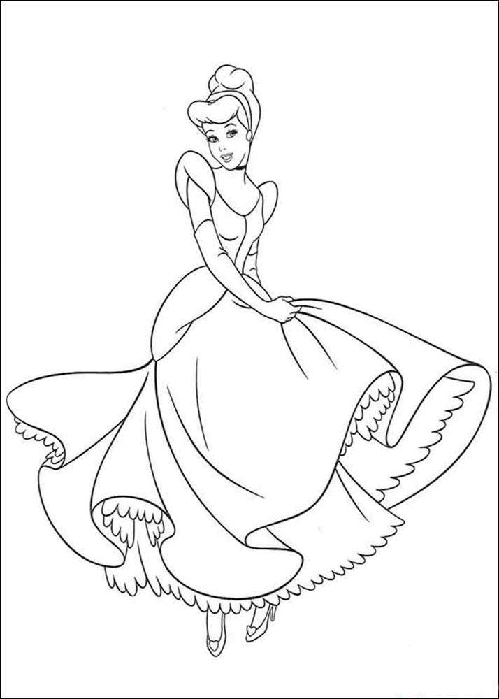Coloring Cinderella in a beautiful dress. Category Cinderella. Tags:  Disney, Cinderella.