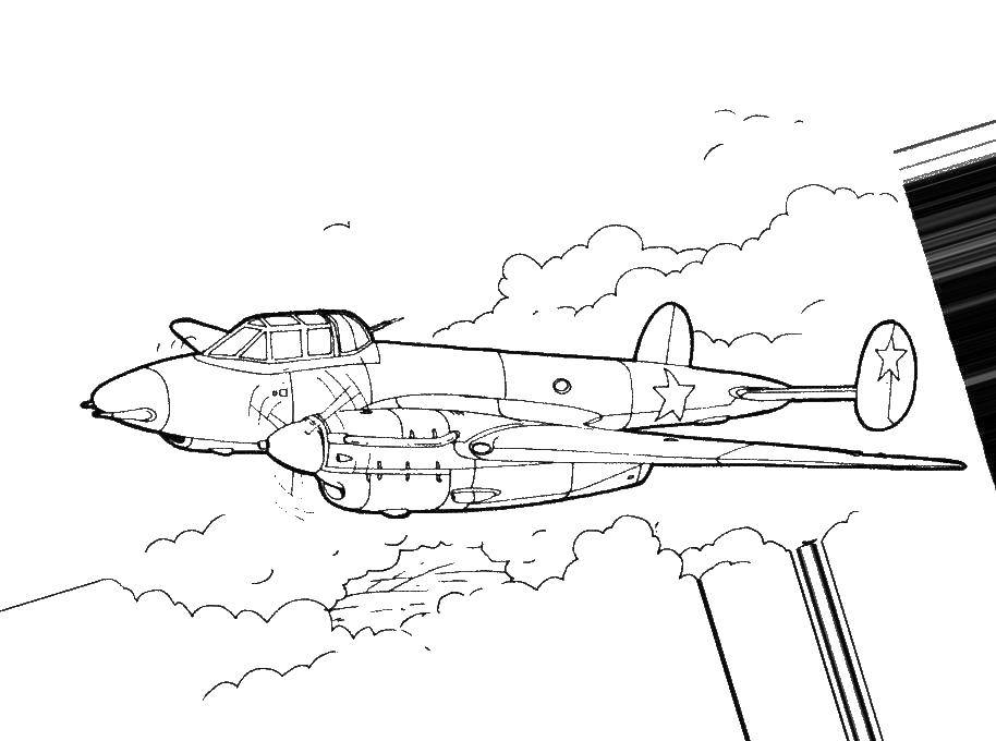 Coloring Fighter. Category the planes. Tags:  fighter plane.