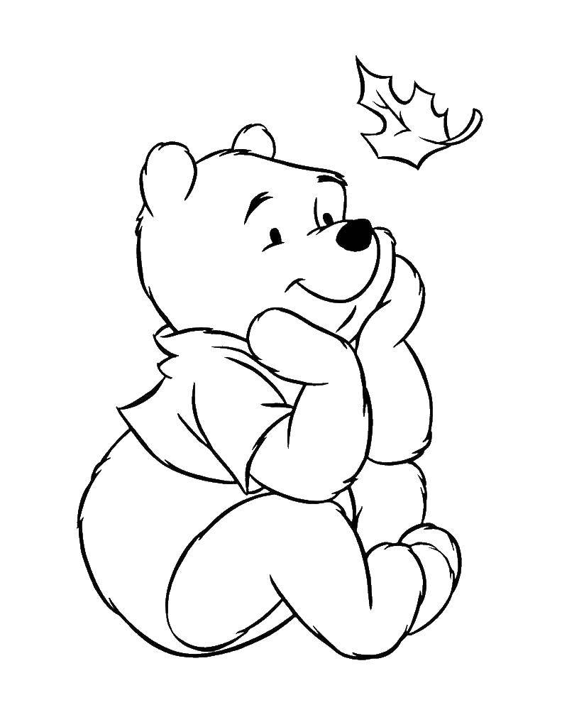 Coloring Winnie the Pooh. Category Disney cartoons. Tags:  Winnie the Pooh, Piglet.