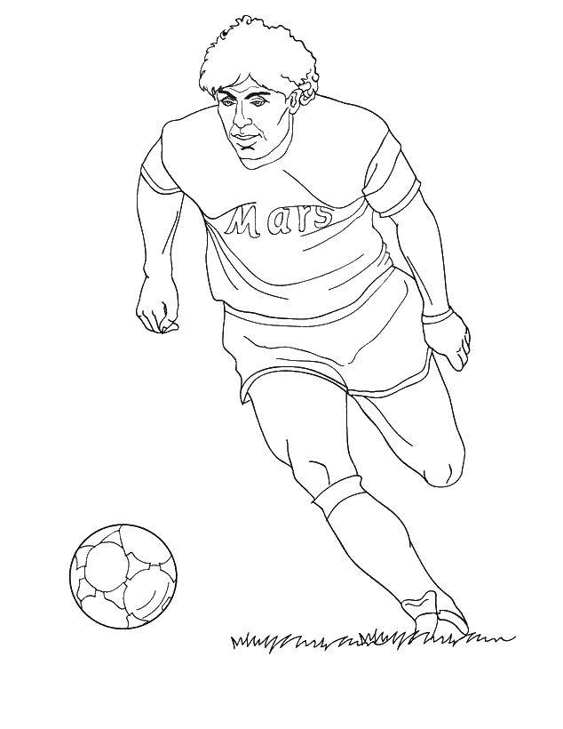 Coloring Player. Category sports. Tags:  football.