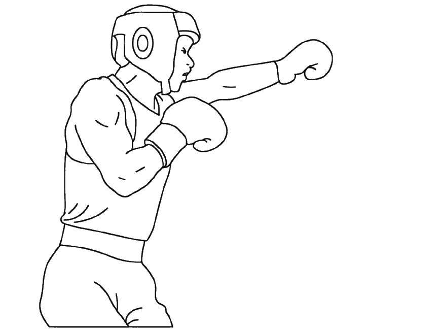 Coloring Boxer. Category sports. Tags:  wrestler.